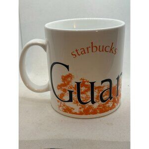 Starbucks 2005 Guanajuato City Collector Mug White & Orange Ceramic 14 Oz